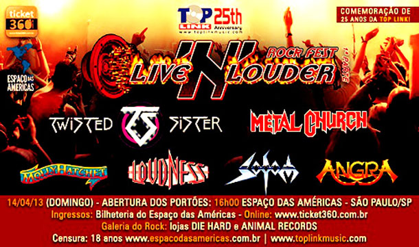 Live N´Louder Rock Fest – Molly Hatchet, Angra, Twisted Sister E Muito Mais