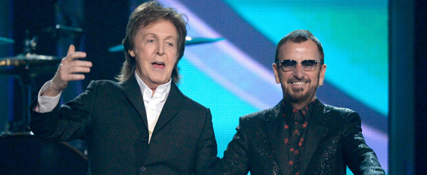 Paul e Ringo são destaques na festa do Grammy