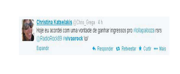 Ganhador promo #viva o rock no Twitter