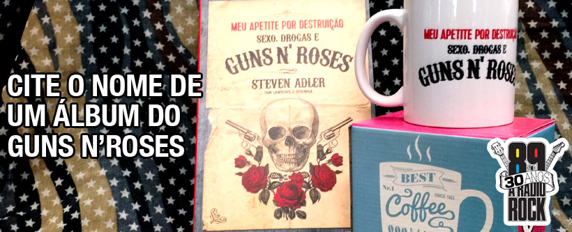 Kit Livro + Caneca do Guns N´Roses