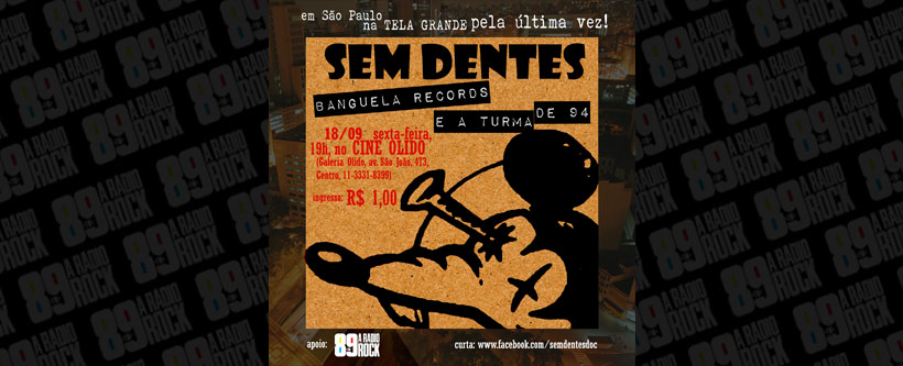 Ingressos para a sessão especial do documentário “Sem Dentes”