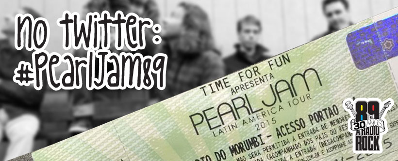 Promo #PearlJam89 no Twitter