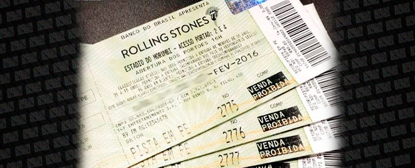 Promo ingressos para show dos Rolling Stones no Instagram da 89