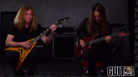 Veja performance de Dave Mustaine e Kiko Loureiro no estúdio da Guitar World