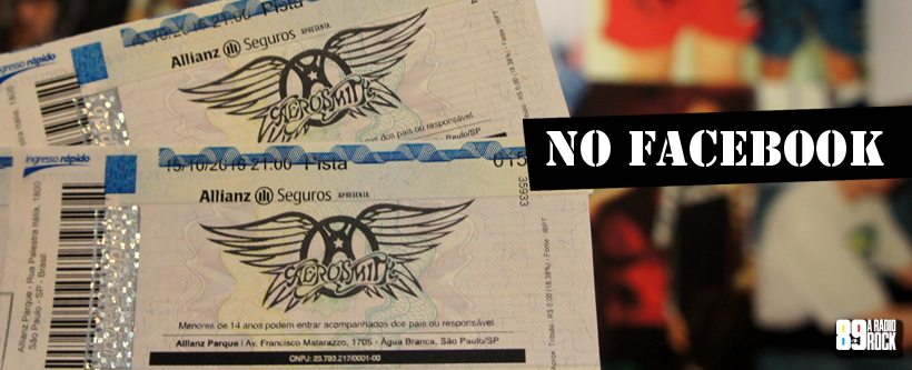 Promo ingressos do show do Aerosmith via Facebook