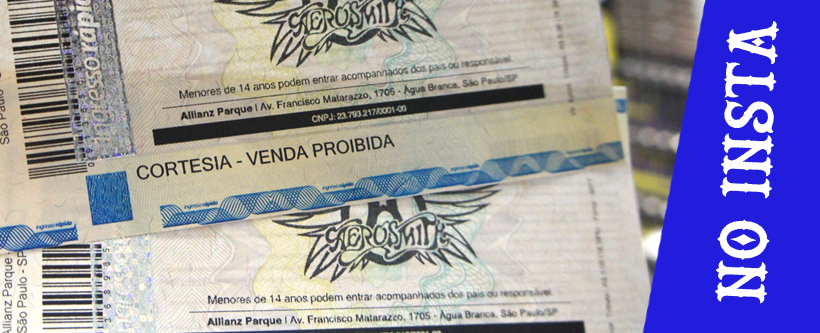 Promo ingressos do show do Aerosmith via Instagram