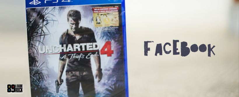 Promo jogo Uncharted 4 para PS4 via Facebook