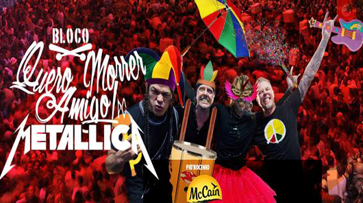 Bloco de carnaval vai tocar clássicos do Metallica