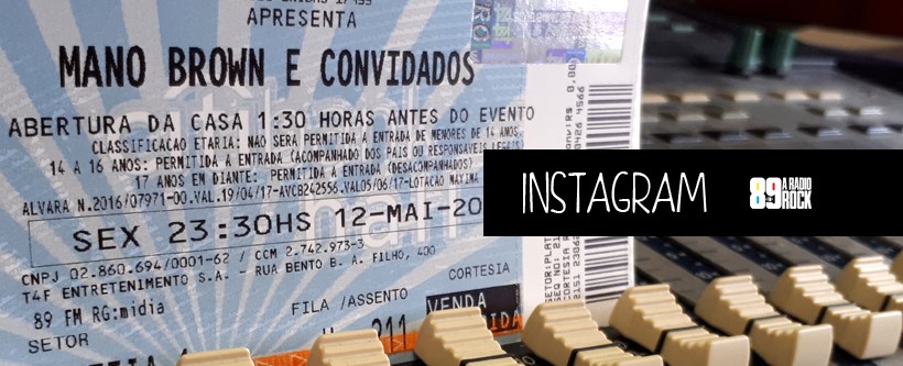 Ingressos Mano Brown e Convidados via Instagram