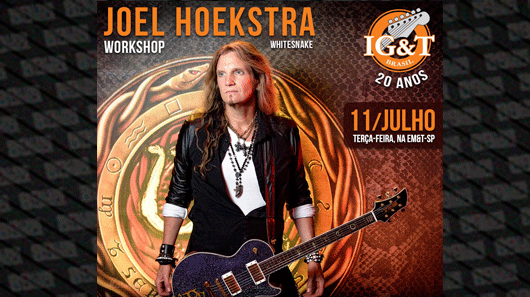 Escola de música IG&T apresenta workshop do guitarrista Joel Hoekstra