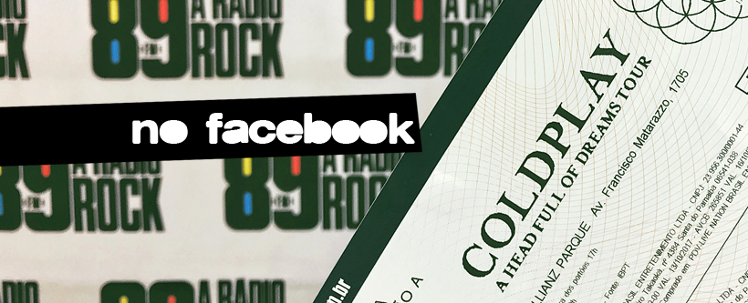 Ingressos show do Coldplay em SP via Facebook