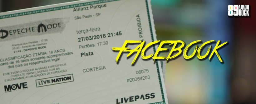 Ingressos Depeche Mode via Facebook