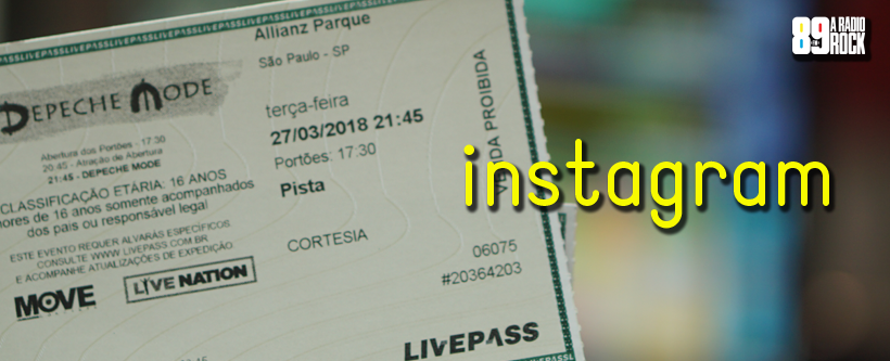 Ingressos Depeche Mode via Instagram