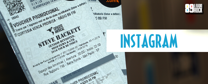 Ingressos Steve Hackett via Instagram