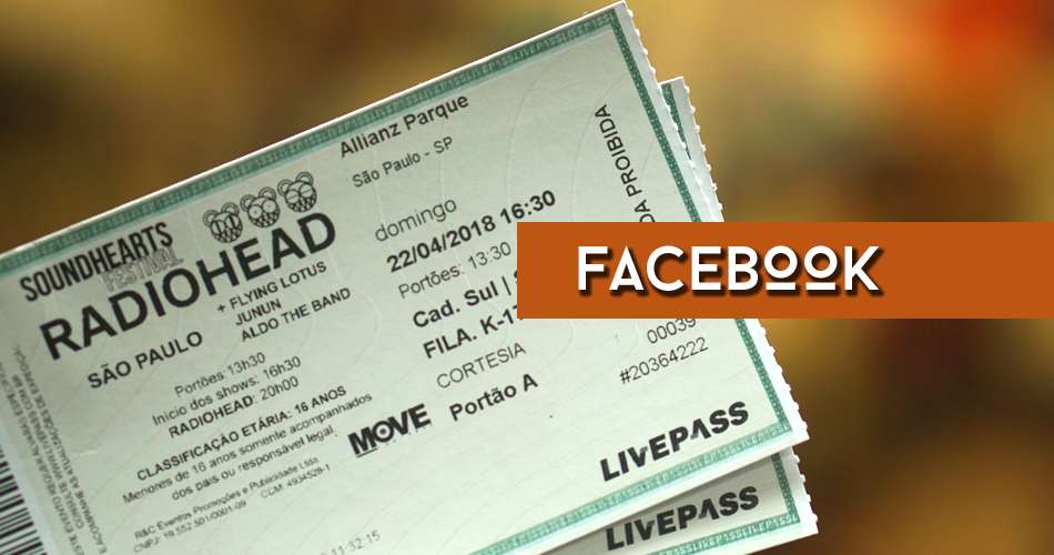 Ingressos show do Radiohead via Facebook