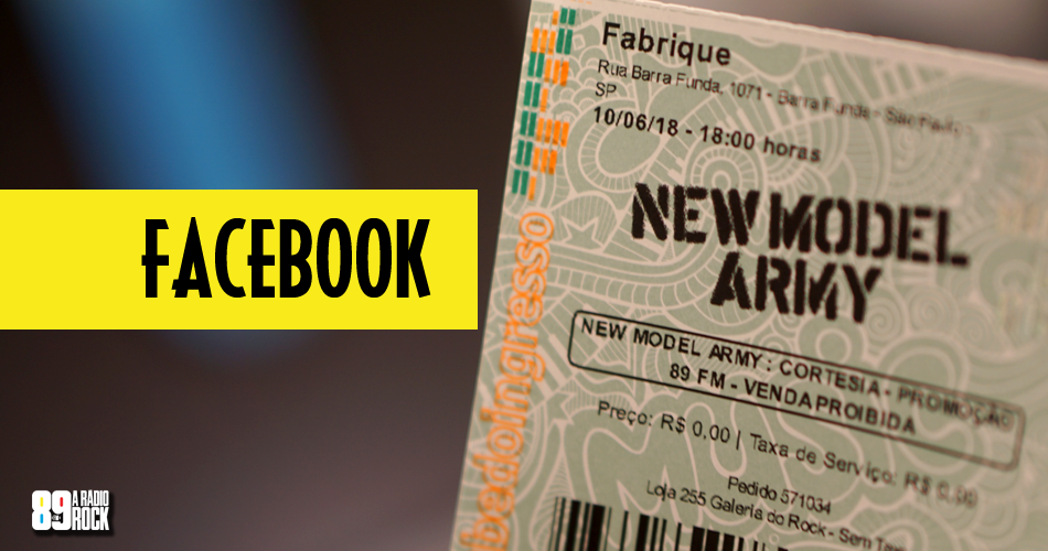 Ingressos New Model Army via Facebook