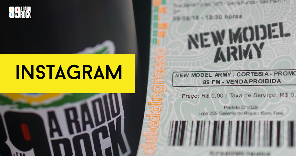 Ingressos New Model Army via Instagram