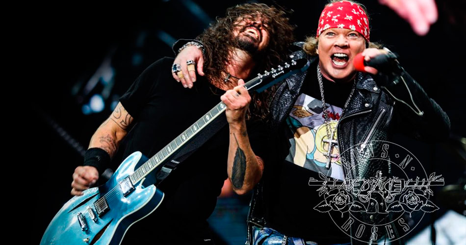 Veja Foo Fighters e Guns N´Roses tocando juntos na Itália