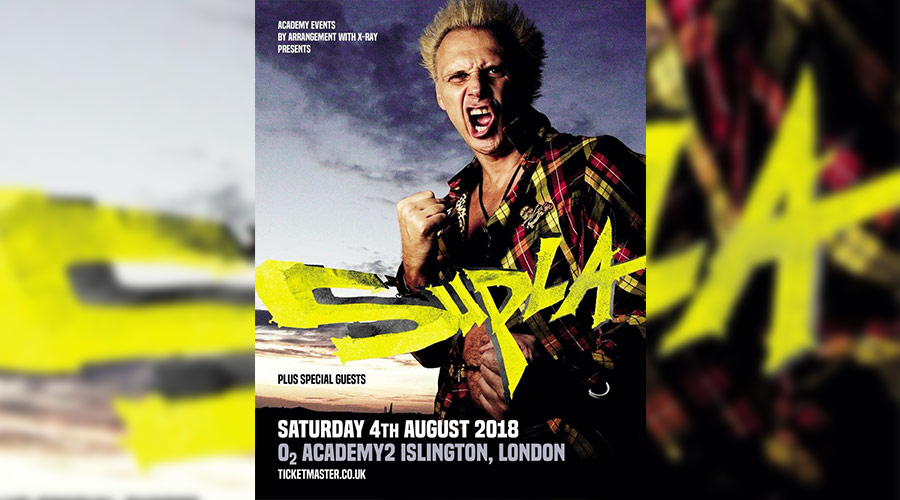 Supla agenda mais um show na Inglaterra e é destaque na Vive Le Rock Magazine