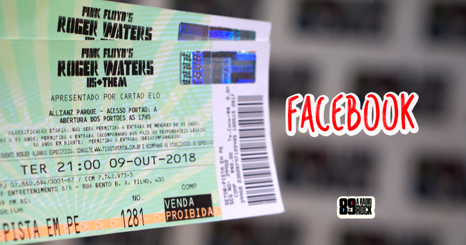 Ingressos para show do Roger Waters dia 09/10 via Facebook