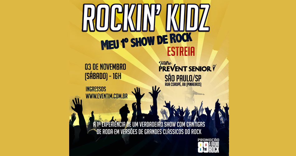 “Rockin´ Kidz- Meu Primeiro Show de Rock” estreia no Teatro Prevent Senior