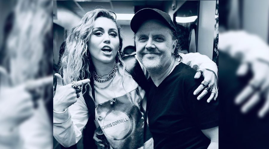 Lars Ulrich, do Metallica, fica impressionado com performance de Miley Cyrus em tributo a Chris Cornell