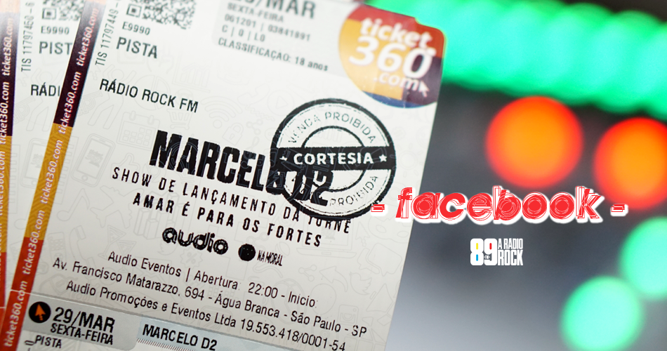 Ingressos Marcelo D2 via Facebook