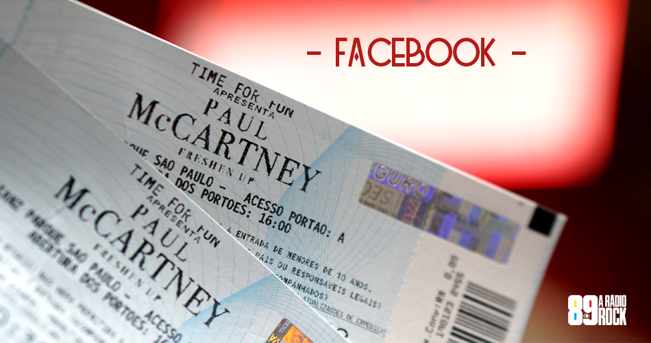 Ingressos Paul McCartney via Facebook