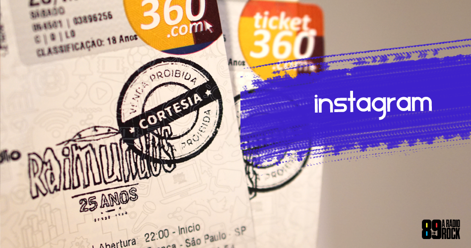 Ingressos show dos Raimundos via Instagram