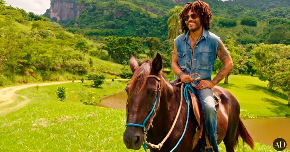 Vídeo: Lenny Kravitz mostra sua fazenda no Brasil