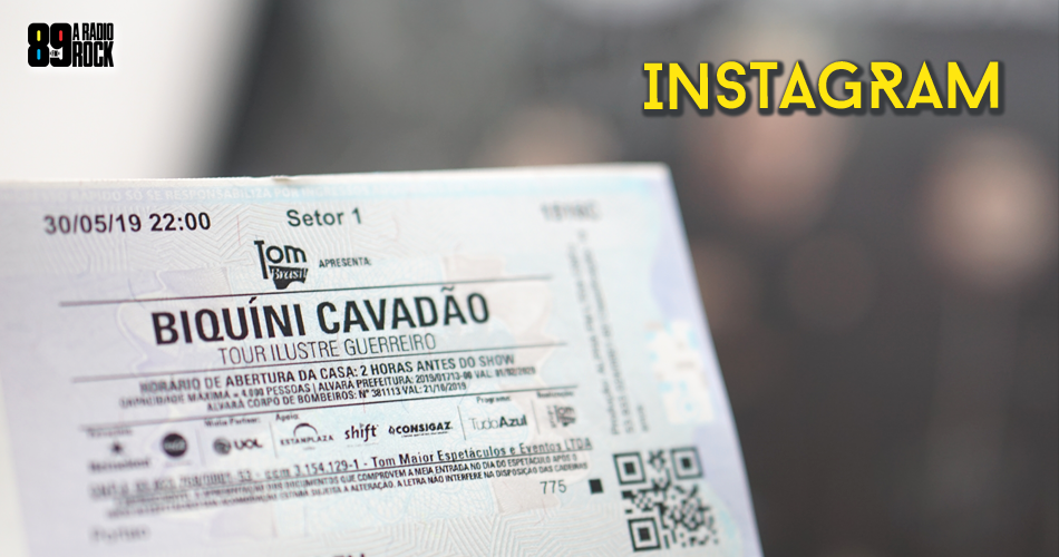 Ingressos Biquini Cavadão via Instagram