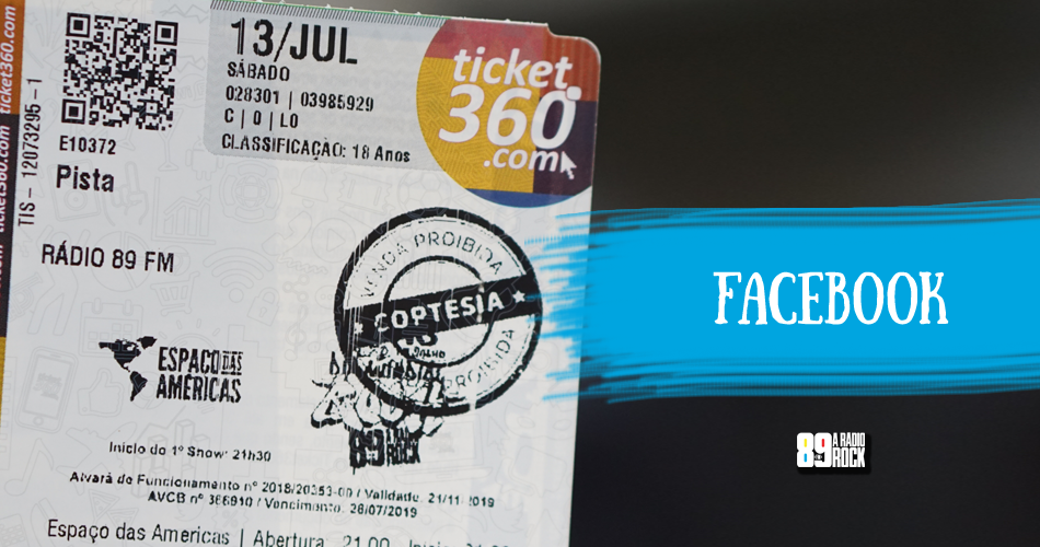 Ingressos Dia Mundial do Rock 89 via Facebook