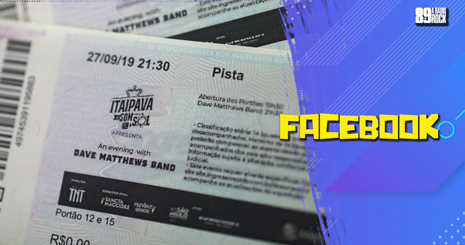 Ingressos Dave Matthews Band via Facebook