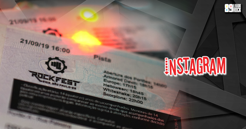 Ingressos Rockfest via Instagram