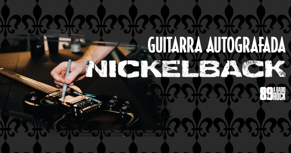 Guitarra autografada do Nickelback