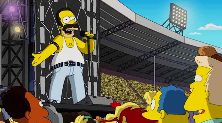 Os Simpsons recriam show histórico do Queen no “Live Aid”