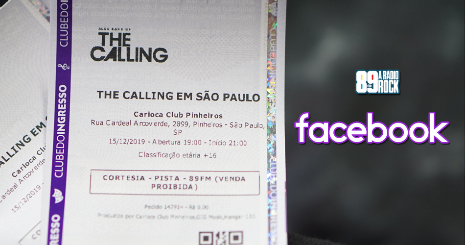 Ingressos show do The Calling via Facebook