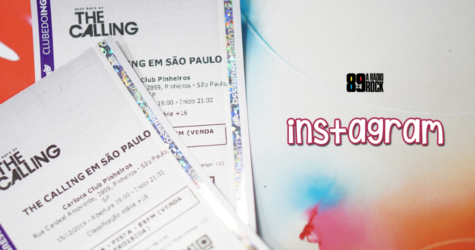 Ingressos show do The Calling via Instagram