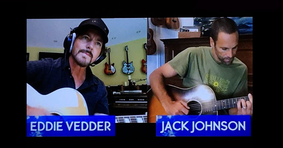 Épico! Eddie Vedder toca com Jack Johnson em live de festival havaiano