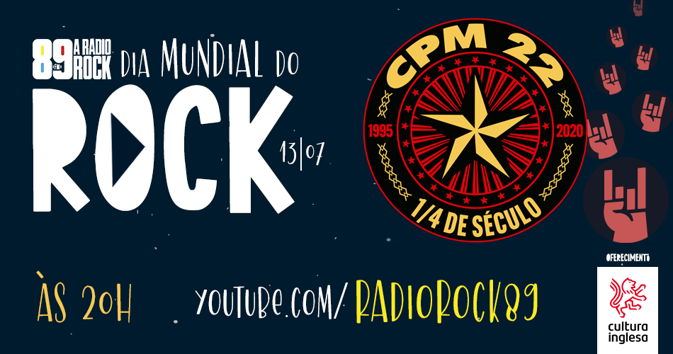 CPM 22 faz live do Dia Mundial do Rock no YouTube da 89