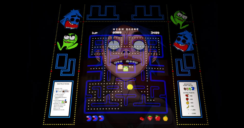 Gorillaz celebra 40 anos do jogo PAC-MAN em novo videoclipe