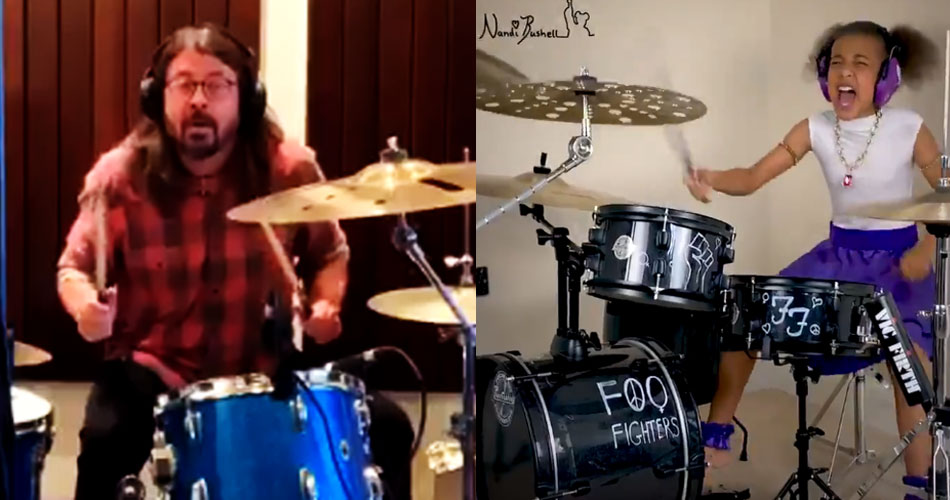 Dave Grohl aceita desafio de bateria de Nandi Bushell; veja o vídeo