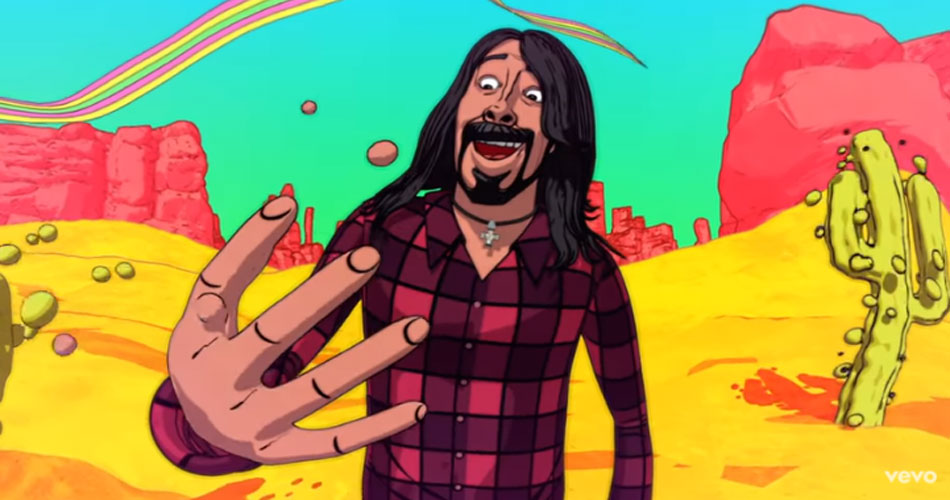 Foo Fighters celebra Dia da Maconha com animação psicodélica de “Chasing Birds”