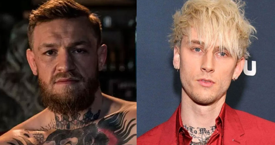 Machine Gun Kelly e Conor McGregor brigam no tapete vermelho do Video Music Awards