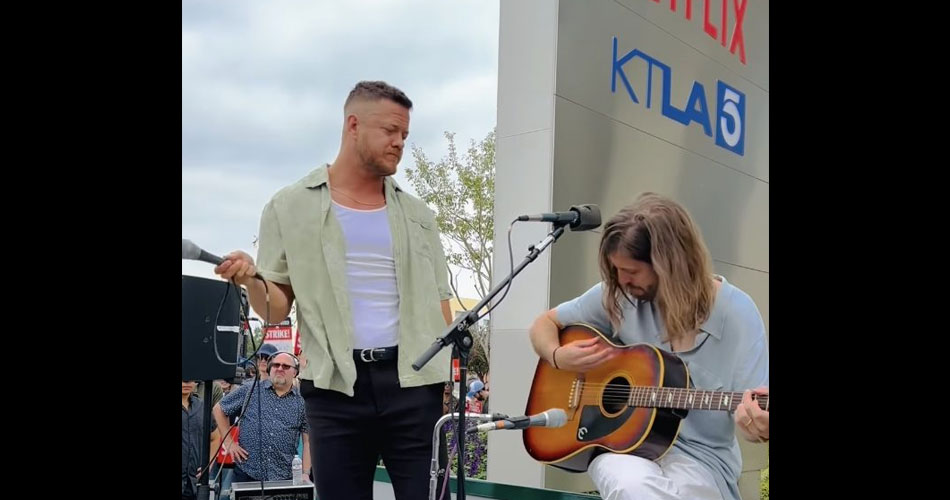 Imagine Dragons faz show surpresa em apoio à greve de roteiristas