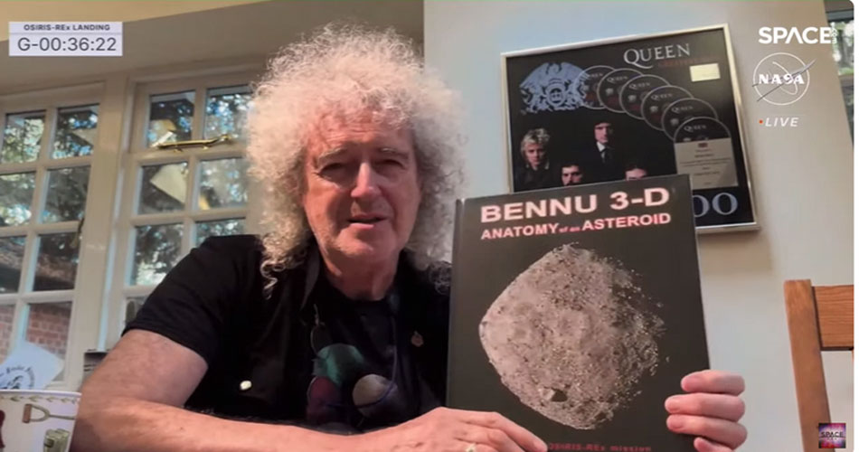 Brian May ajuda NASA em missão para coletar amostra de asteroide