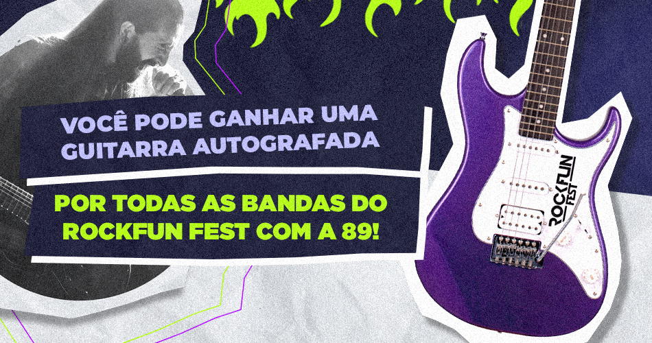 Guitarra Autografada do RockFun Fest