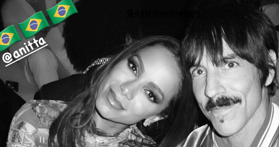 Red Hot Chili Peppers: Anthony Kiedis posa ao lado de Anitta antes de show no RJ