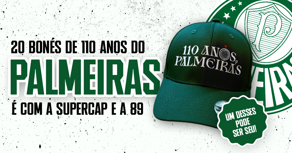 Boné edição especial 110 anos do Palmeiras